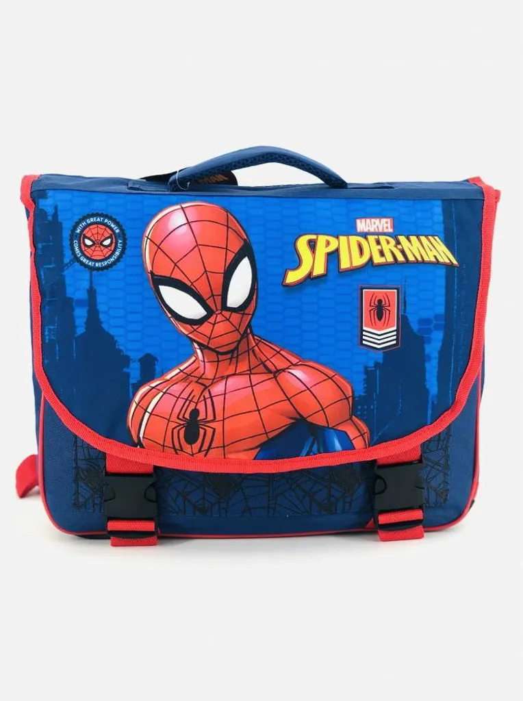 Setino Borsa scuola Spiderman blu navy T24