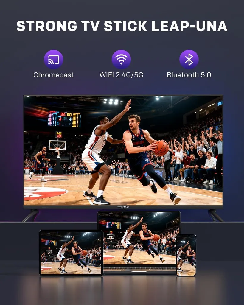 STRONG Leap-UNA Android TV Streaming Stick 4K UHD avec Google TV Intégré - 6