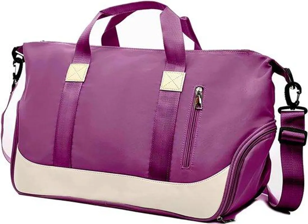 Grand sac fourre-tout de sport violet étanche pour fitness et yoga