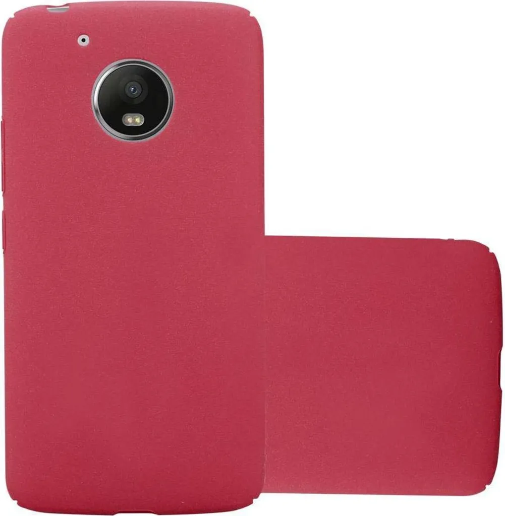 Cadorabo custodia protettiva per Motorola MOTO G5 in rosso Custodia rigida per telefono cellulare cover