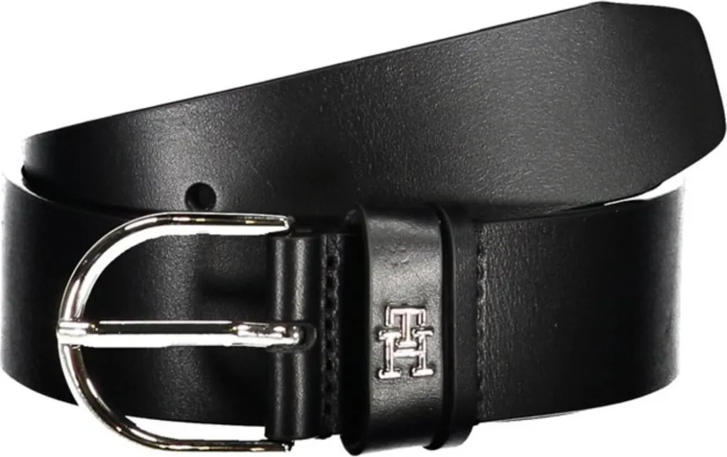 Ceinture Tommy Hilfiger AW0AW15387 en cuir noir élégante pour femme
