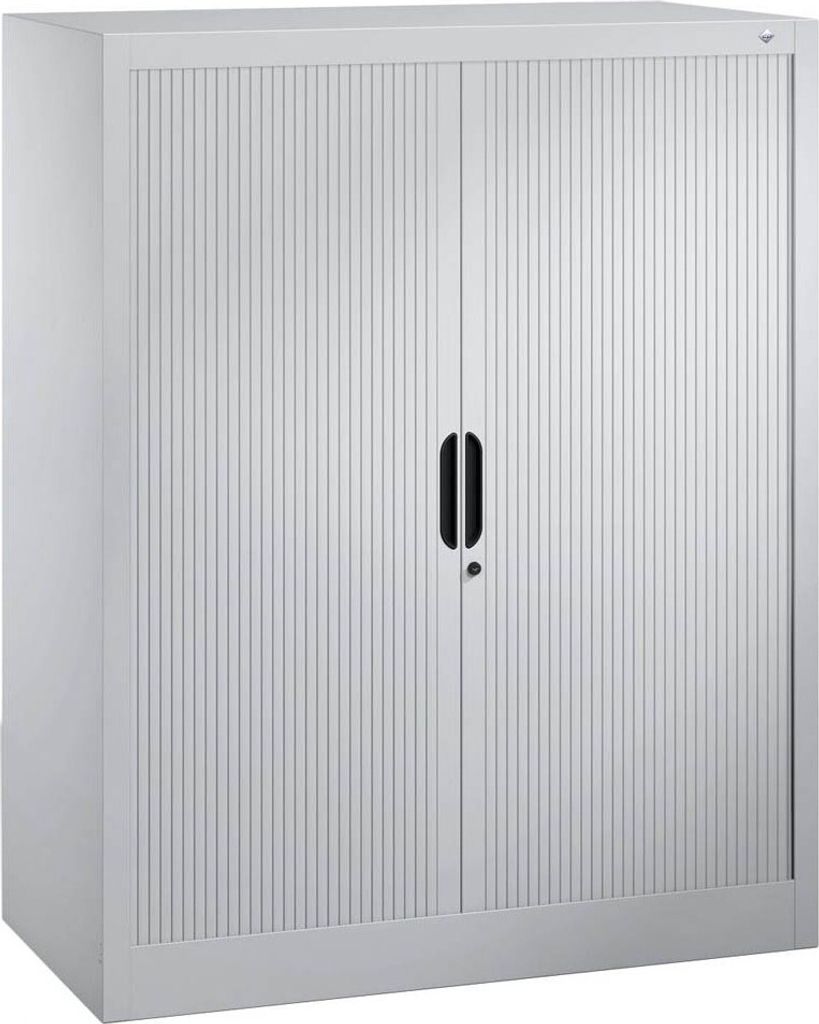 CP Omnispace Rollladenschrank silber 2 Fachböden 100,0 x 42,0 x 123,0 cm