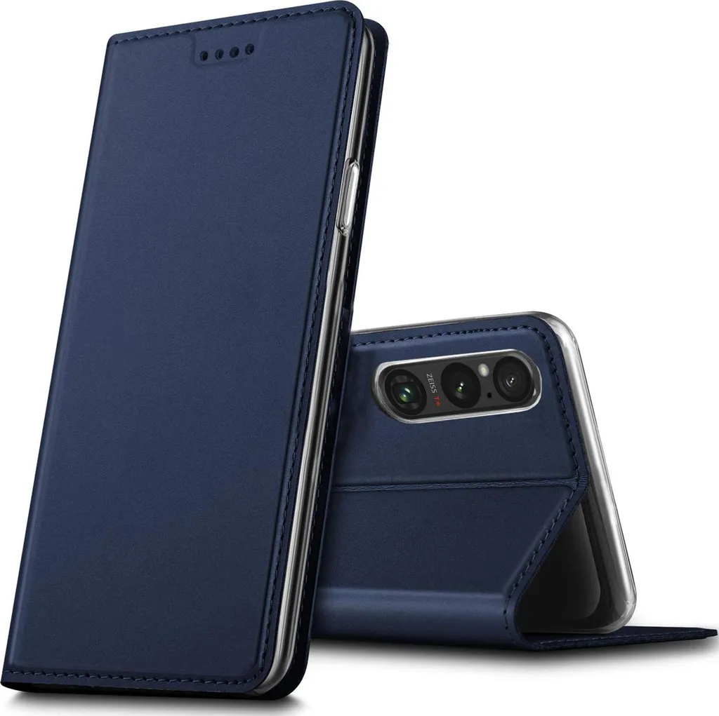 Cover Sony Xperia 1 VI Book Case: Protezione Business Slim in Pelle