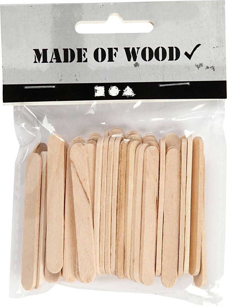 bastoncini di legno 5,5 cm 50 pezzi Immagine del prodotto 