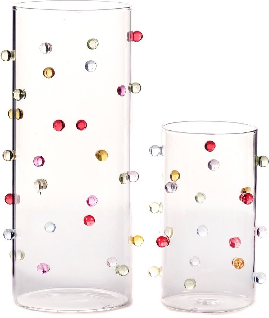 Goodwill  Vase Glas Mehrfarbig H 25 cm Set mit 2 Stück Produktbild 