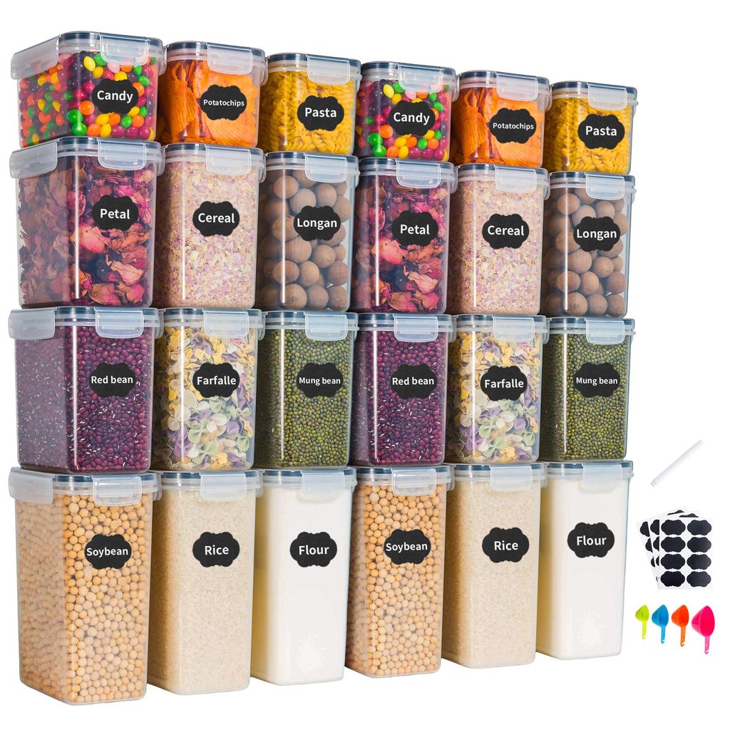 Deuline Vorratsdosen 24er Set, Luftdicht Deckel, BPA-freie, Produktbild 
