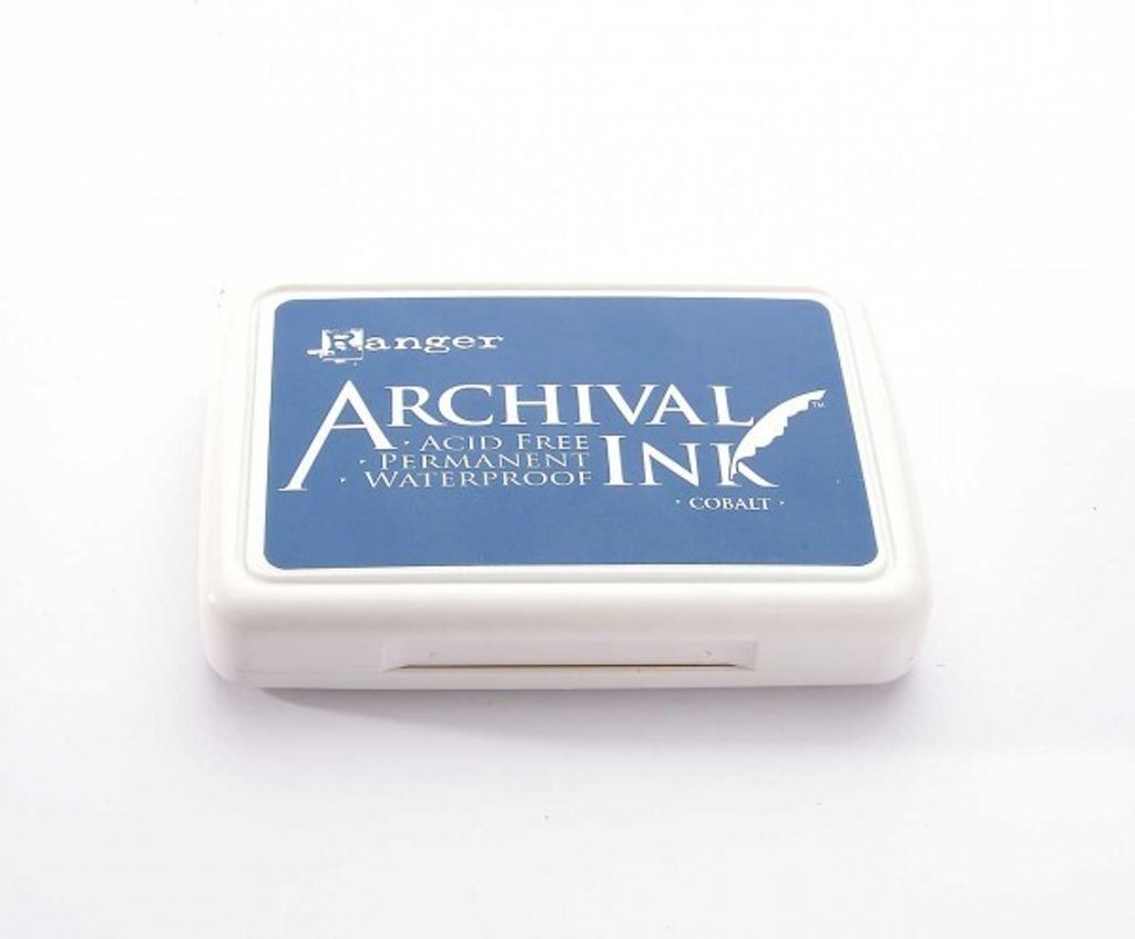 Ranger Archival Ink Stempelkissen - Feinkontur/Wasserfest Cobalt