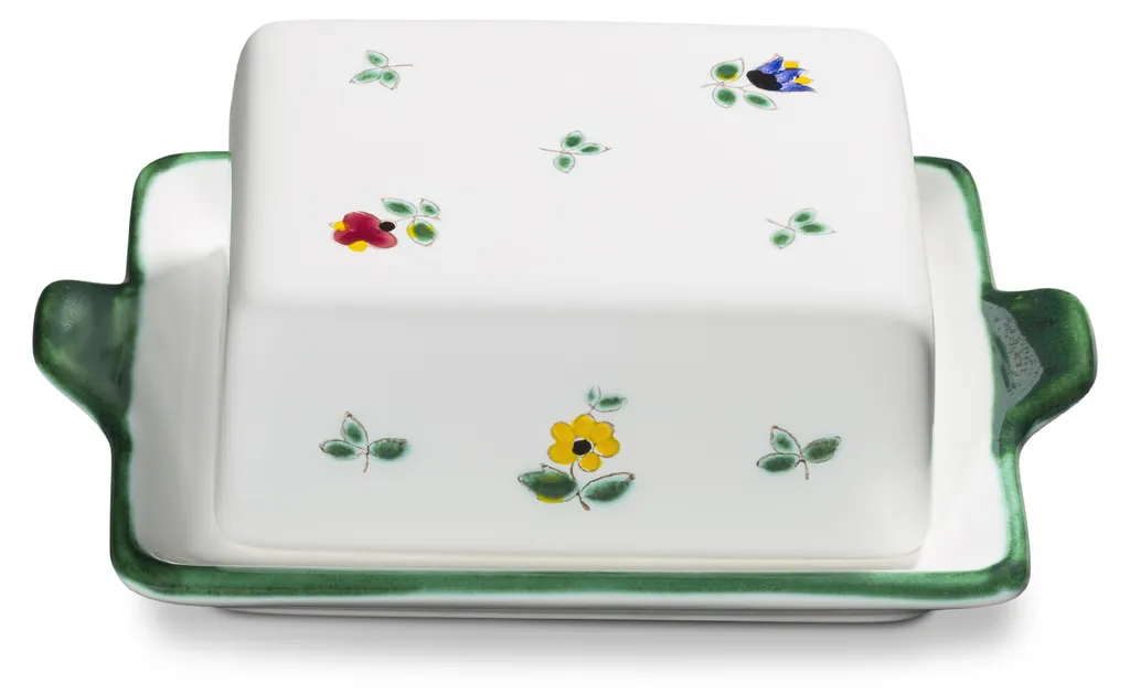 Beurrier Streublumen Gmundner Keramik pour une table de petit-déjeuner