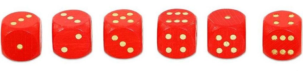 Betzold Augenwürfel Sets, Farbe: rot, Box zur Aufbewahrung: Nein, Größe: 20 mm, Setgröße: 10 Stück