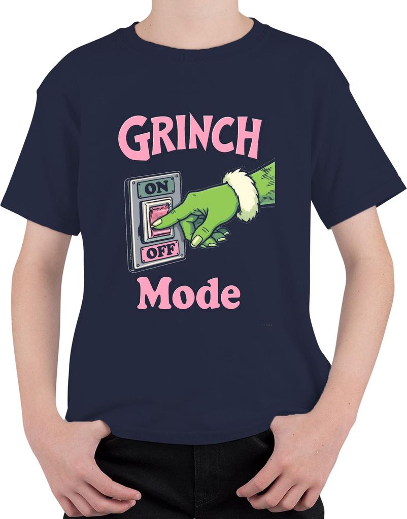 GRINCH Mode Weihnachtsmuffel Lustig Geschenk Weihnachten Humor Uni Kinder T-Shirt, Navy, 152