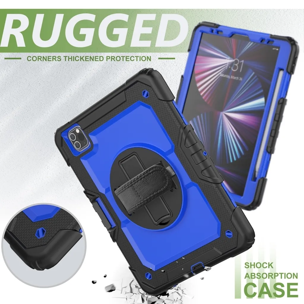 Custodia iPad Air 11 2024 / Air 5 / 4 Hybrid 360° con Tracolla Blu - 2