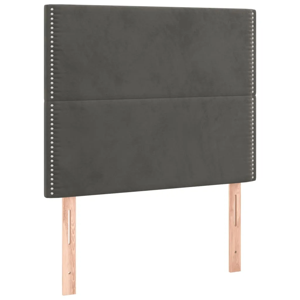 SYFAX™ Testiera Grigio Scuro 80x5x118/128 cm Velluto