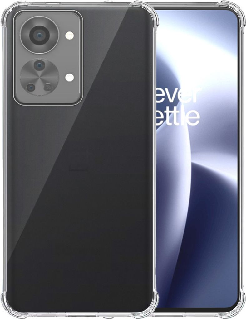 Telefon Fall geeignet für OnePlus Nord 2T Transparent - Shockproof TPU Silikon Fall mit Bumper Transparent - Smartphonics