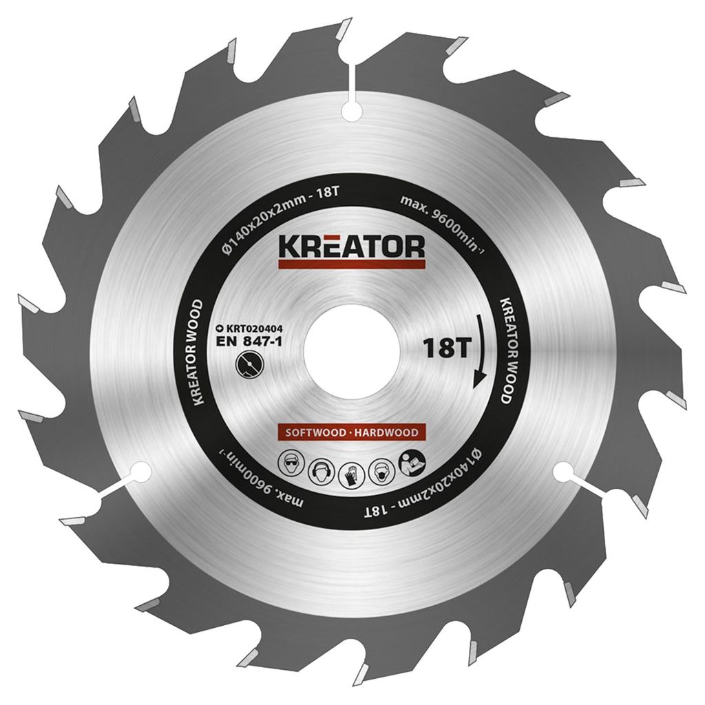 Kotúčová píla Ø 140 x 20 x 2 mm 18 zubov Kotúč na drevo + 4 Obrázok produktu 