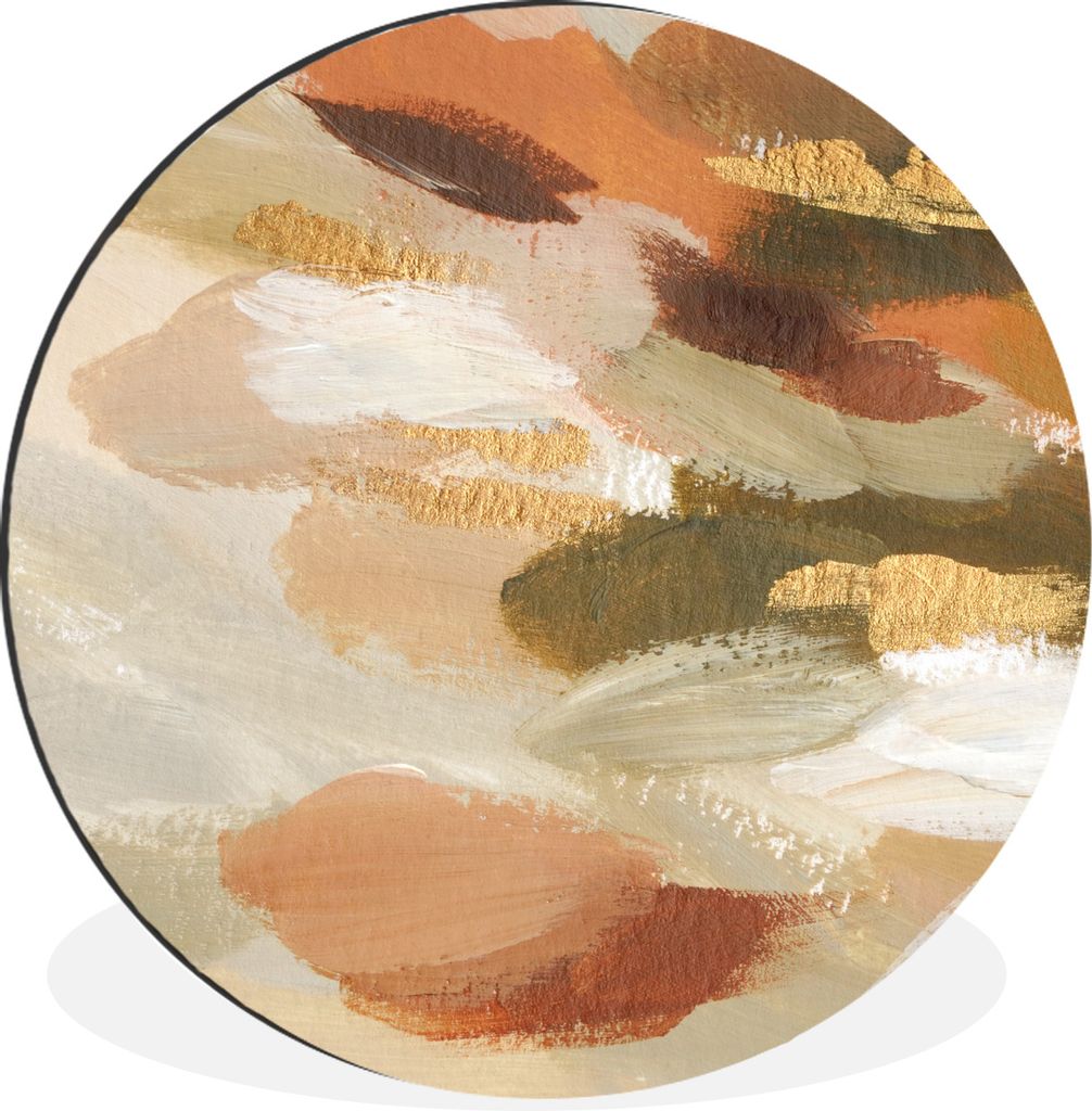 MuchoWow Aluminium Wandkreis Farbe - Grün - Rot Ø 90 cm Wanddeko Modern Wohnzimmer - Mauerkreis - Wandbilder - Runde Bild - Bild aus Aluminium ...