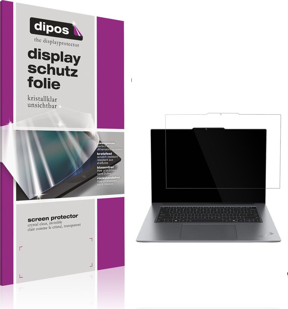 2x Schutzfolie für Lenovo ThinkPad X9 15 G1 klar Displayschutzfolie Folie Display Schutz dipos