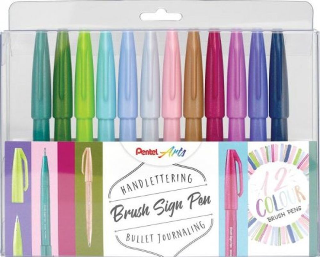 Pentel SES15C-12 12 Pentel Pastel SES15C-12 Brush-Pen-Set Zdjęcie produktu 