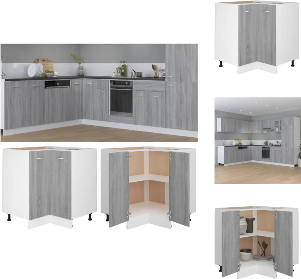 vidaXL Mobile Cucina Legno Grigio Sonoma 75.5cm | Robusto e Pratico