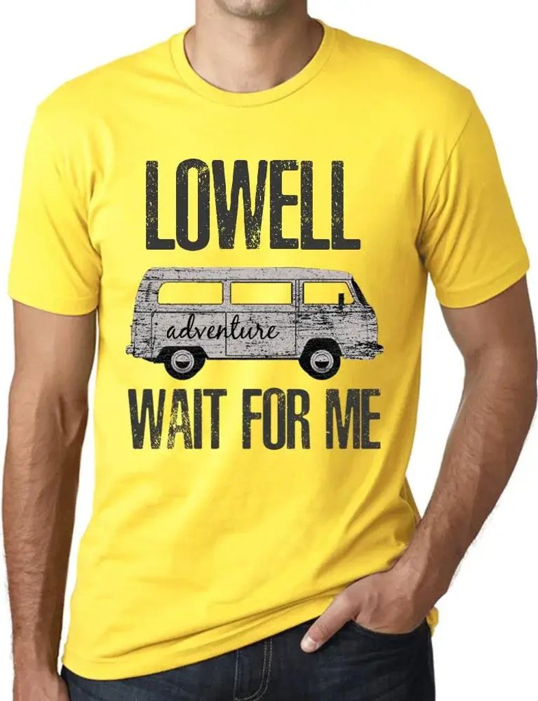 Herren Grafik T-Shirt Abenteuer warten auf mich in Lowell – Adventure Wait For Me In Lowell – Öko-Verantwortlich Vintage Jahrgang Kurzarm Lustige