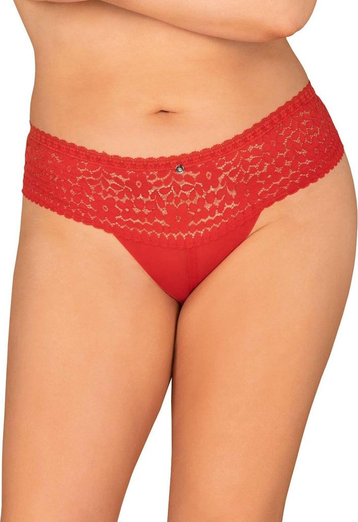 Obsessive - OB Blossmina panties red 4XL/5XL