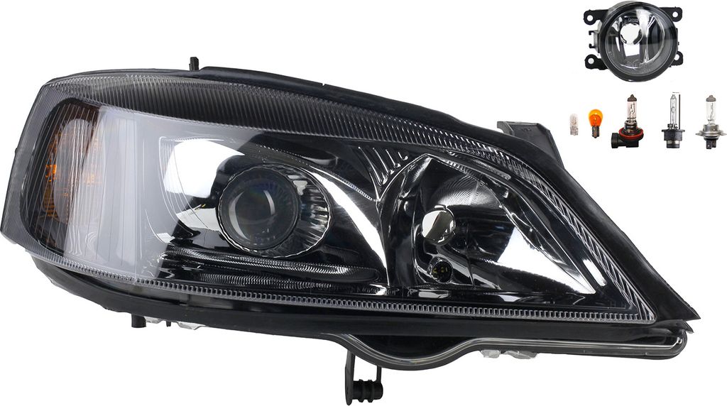 Johns, Scheinwerfer Xenon passend für Opel Astra G 02/98-01/05 D2S Re. + Nebel+Leuchtm. 1216116 1216270 8200074008 6202E1 00006202E1 6710027 00006...