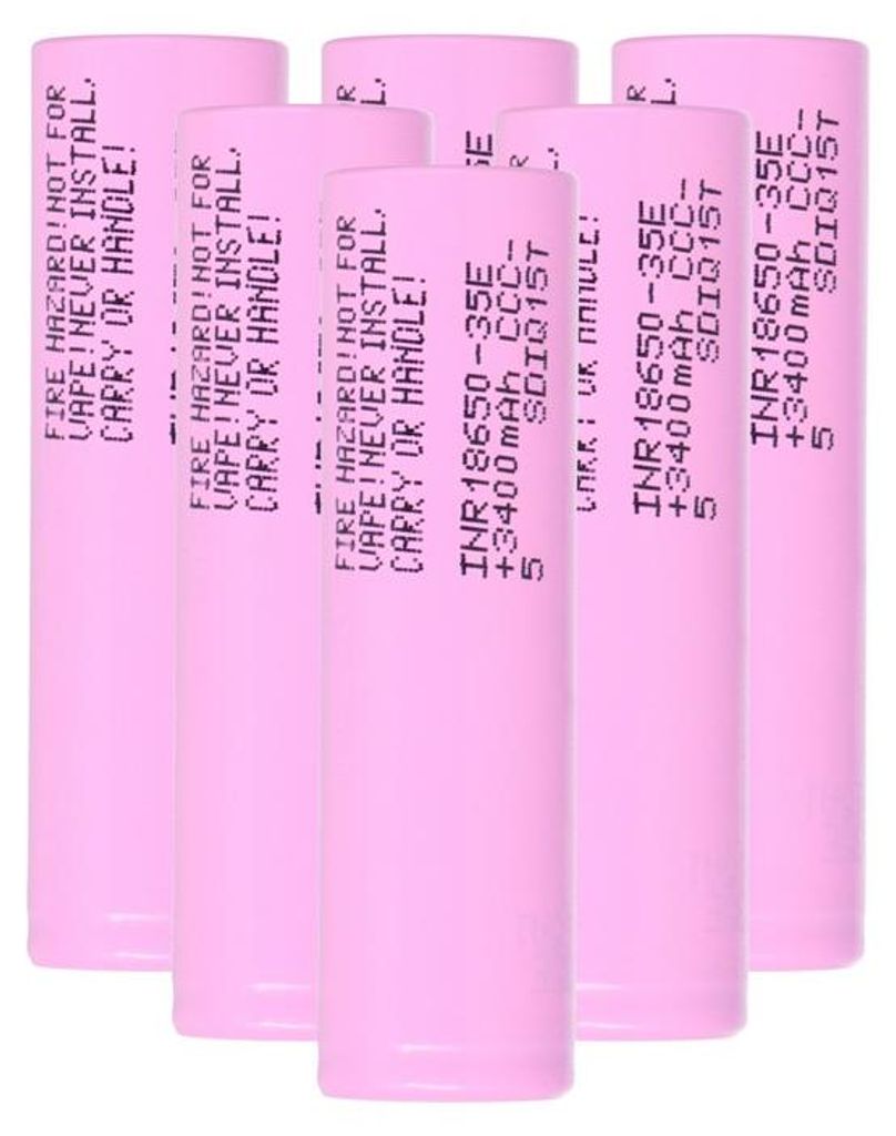 6x Baterie Samsung INR18650-35E, typ 18650, 3,6V, 3500mAh, Obrázek produktu 