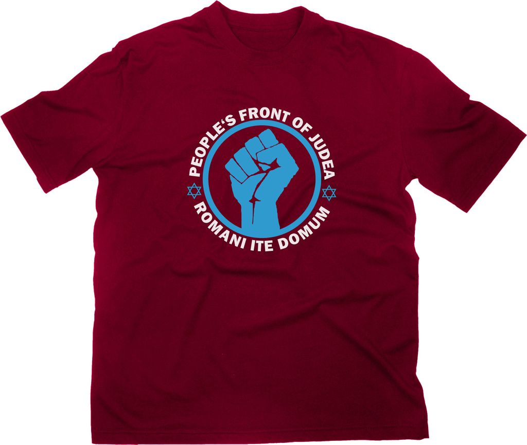Styletex23 T-Shirt People's Front of Judea Romani Ite Domum Logo, maroon, XXL
