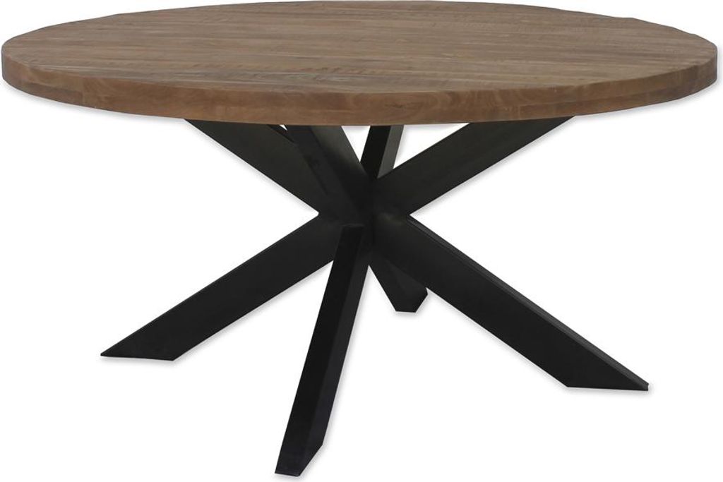 Brix - Runder Monderne Esszimmertisch Brix - Mangoholz - Produktbild 