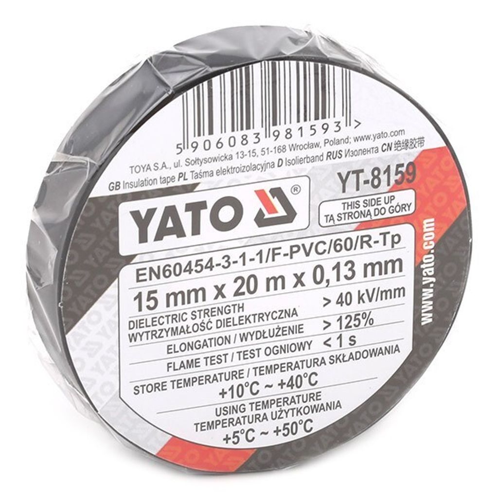 Yato YT-8159, EN60454-3-1-1/F-PVC/60/R-Tp, 20 m, 15 mm, 0,13 mm