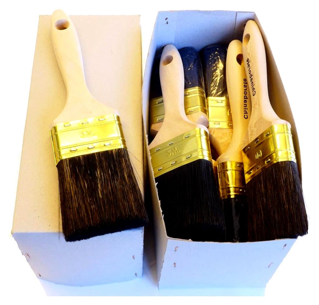 3 x Flachpinsel 60 mm Lackier-Pinsel 12. Stärke Profi-Qualität 2,5 Zoll