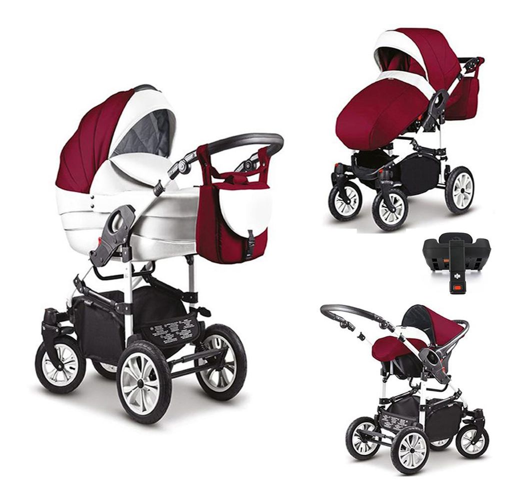 Kinderwagen-Set Craft 5 in 1 inkl. Sportsitz, Autositz, Iso Base und Zubehör - 17 Teile - in 18 Farben