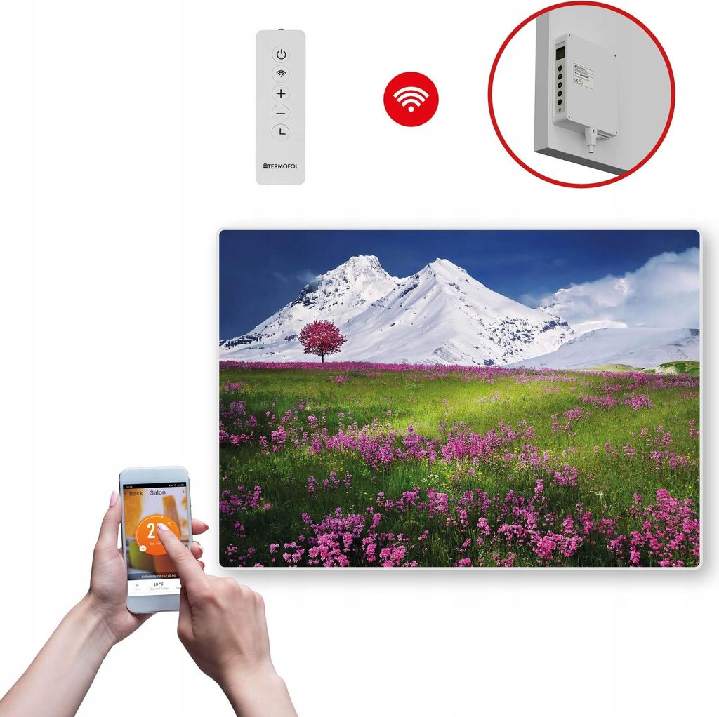 Termofol TF-SWT Infrarot Wandheizung - Wandheizung Elektrisch - Lavendel - 500W - 60x85 cm