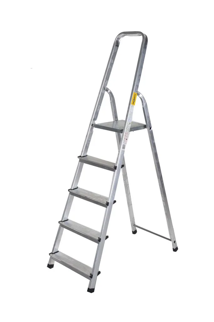 Échelle simple aluminium J.A.D. TOOLS 5 échelons avec poignée d'appui