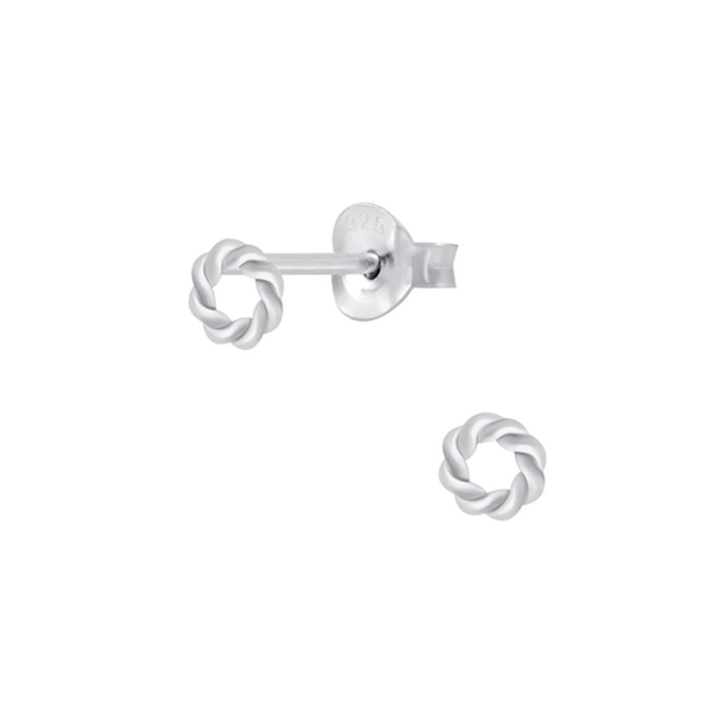 Ohrstecker Kreis klein: 925 Silber Ohrringe Silber