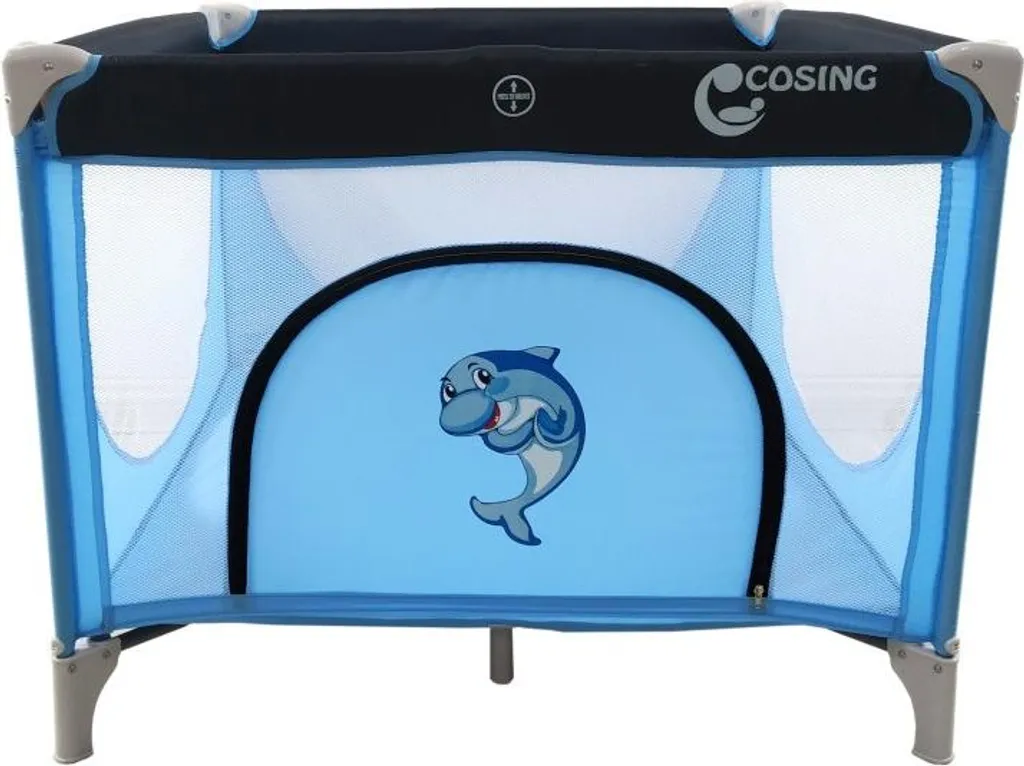 Solution de Couchage Nomade EMA Bleu Dauphin pour Vacances et Sorties