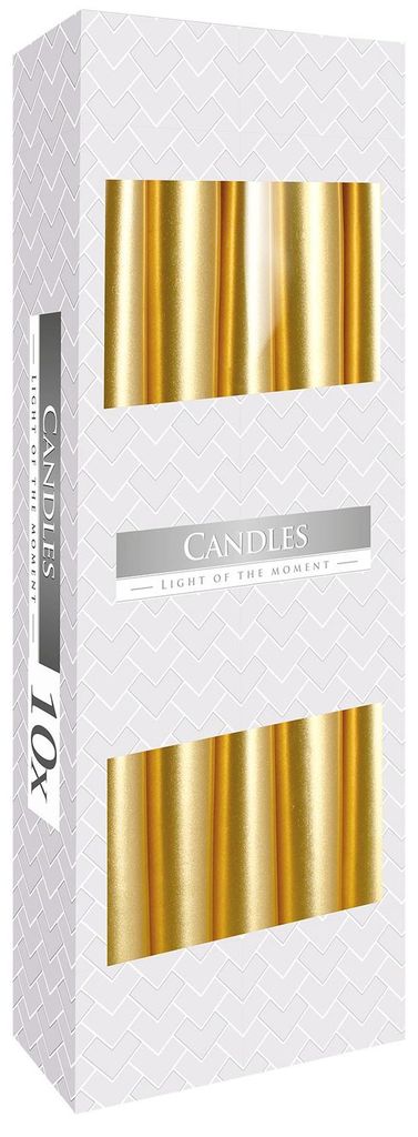 Spitzkerzen GOLD METALLIC 10St. Produktbild 