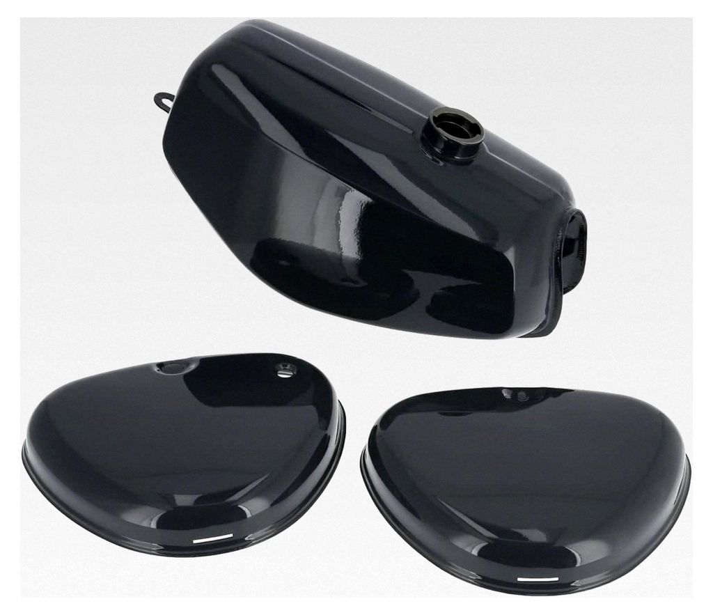 Set: Tank und Seitendeckel, Dunkelgrau RAL 7016 - für Simson S50, S51, S70