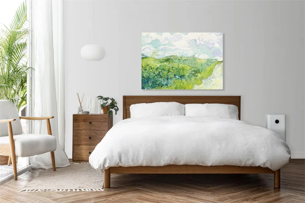 Tableau Impressionniste Van Gogh Vert Format XXL 100x70 Qualité Pro