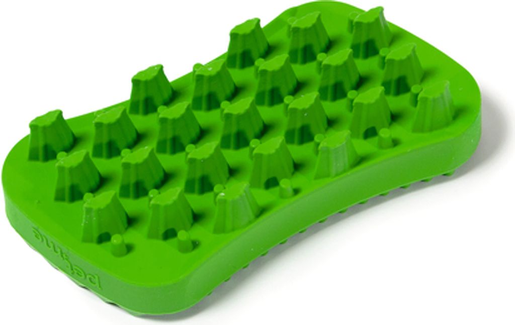 Pet+me Bürste - Hundebürsten - Weiches Silikon - Grün - 12x6x2,5 cm