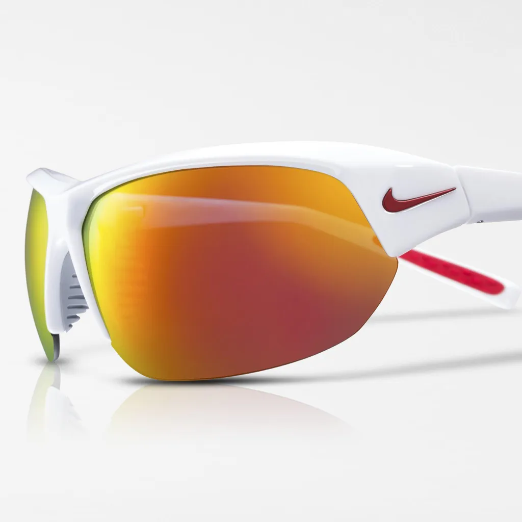 Nike Skylon Ace 4008046\WR Lunettes de Soleil Sportives Blanc et Rouge