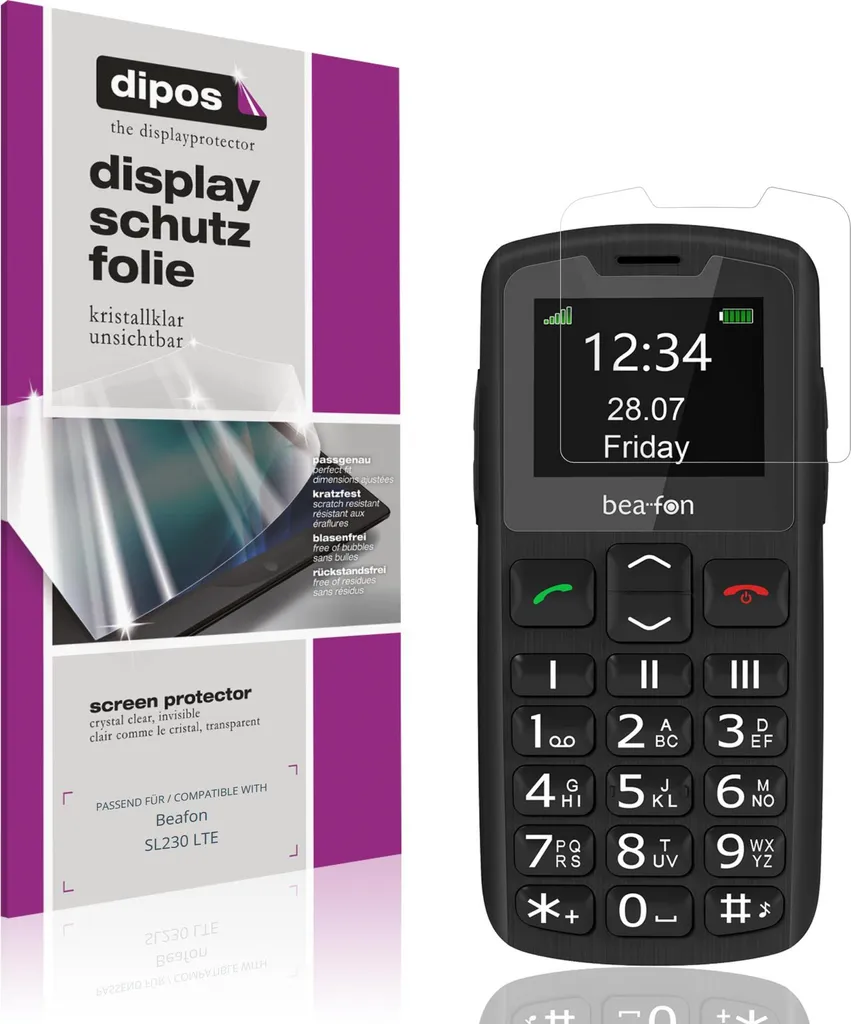 Set 4x Pellicole dipos Claro per Beafon SL230 LTE - Protezione HD