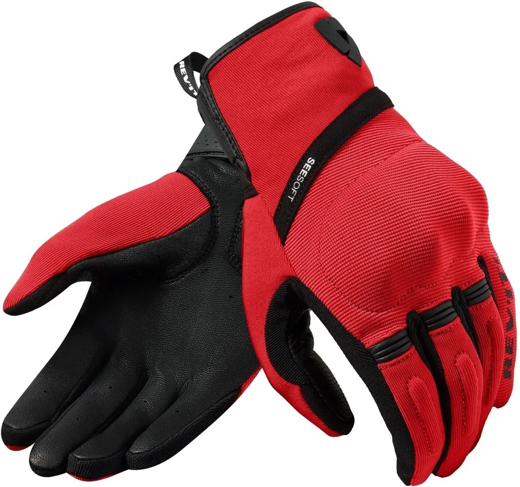 Gants Rev'it Mosca 2 XL Rouge Noir avec protection phalanges et mesh 3D