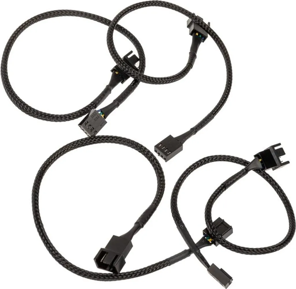 Kit 4x Prolunga Akasa PWM per Ventole High-Performance 30cm Nero - 1