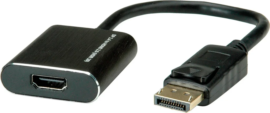ROLINE Adaptateur DisplayPort vers HDMI v1.4 Actif avec HDR 10 Noir