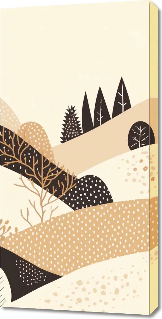 Quadro 50x100 cm Autunno sulle Colline - Stampa su Tela d'Arredo