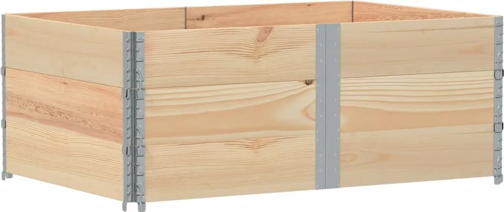Cadre de palette en bois 150x100 cm rehausse pliable lot de 3 pcs