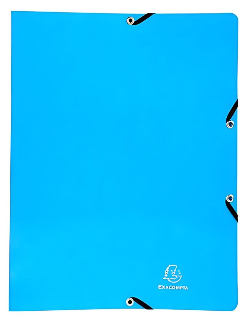 Exacompta 54897E Ringbuch 2 Ringe 15mm Gummizug A4 Hellblau Produktbild 