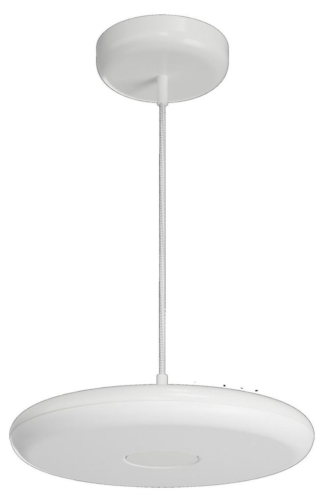 OSMONT ZET60548 ZETA ST1 FP Hängeleuchte aus Kunststoff, weiß, Schutzart IP40, 4000 K, 31 W LED