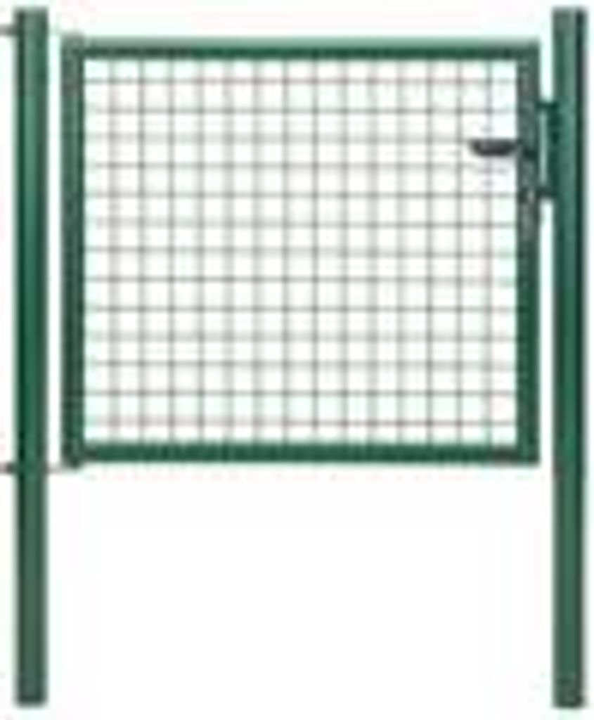 Alberts Wellengitter-Einzeltor mit Zubehör, Breite 100 cm, Höhe 75 cm, anthrazit-metallic, zum Einbetonieren, Pfostenstärke 60 mm