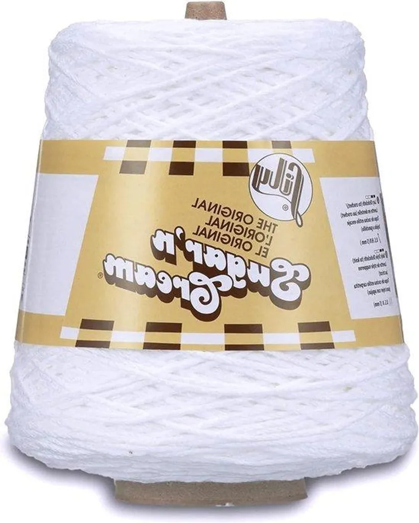 Fil de coton blanc 400g idéal pour décoration intérieure au crochet